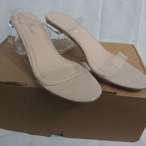 Clear heels size "10"